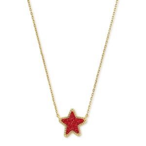 Red Drusy Kendra Scott star necklace adjustable